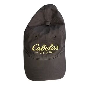 Cabela’s Dark Gray Baseball Hat with Yellow Lettering